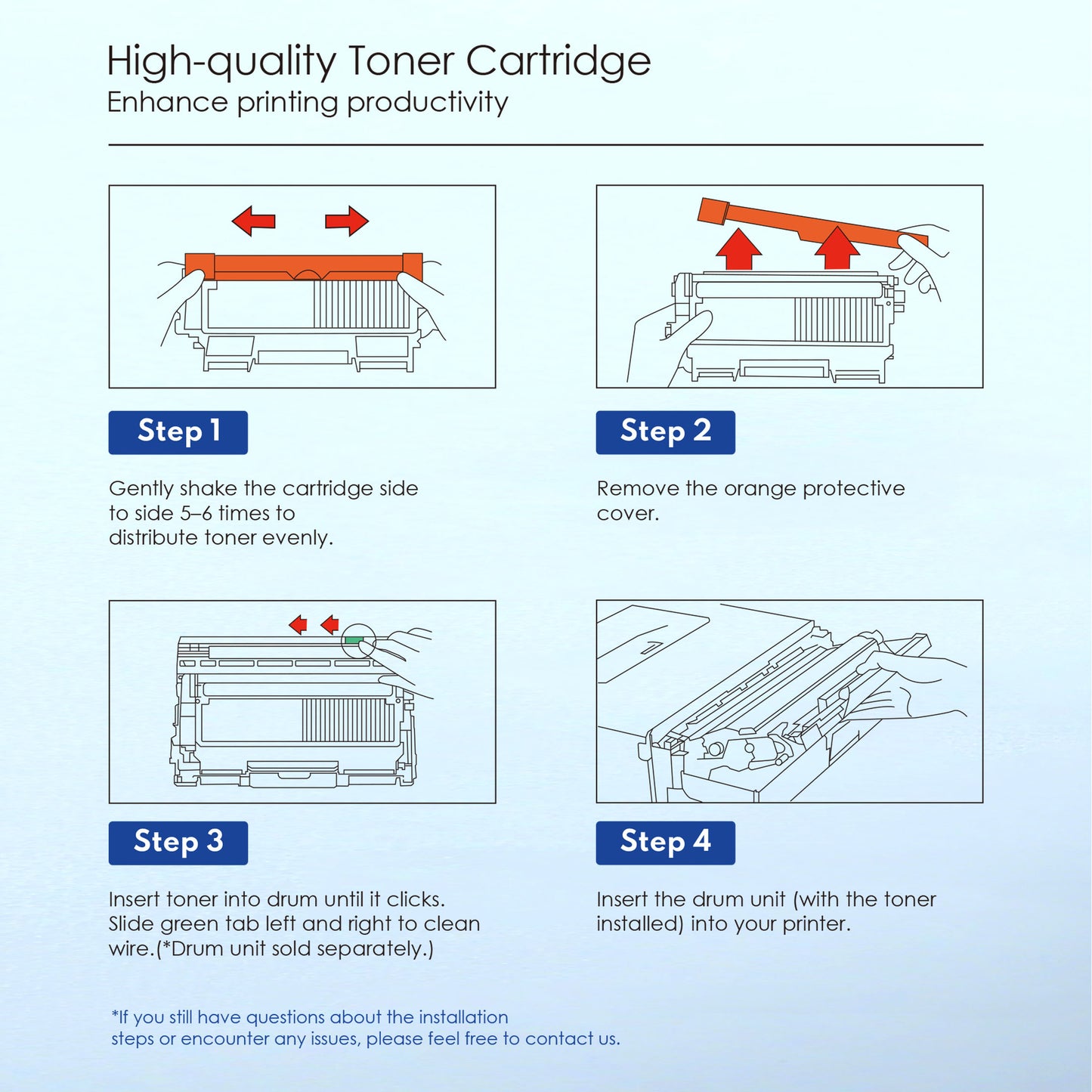 TN450 TN 450 Toner Cartridge Compatible for Brother TN450 High Yield Black Works with DCP-7060D 7065D Intellifax-2840 2940 HL-2270DW 2275DW [1-Pack, 2800 Pages Per Cartridge]