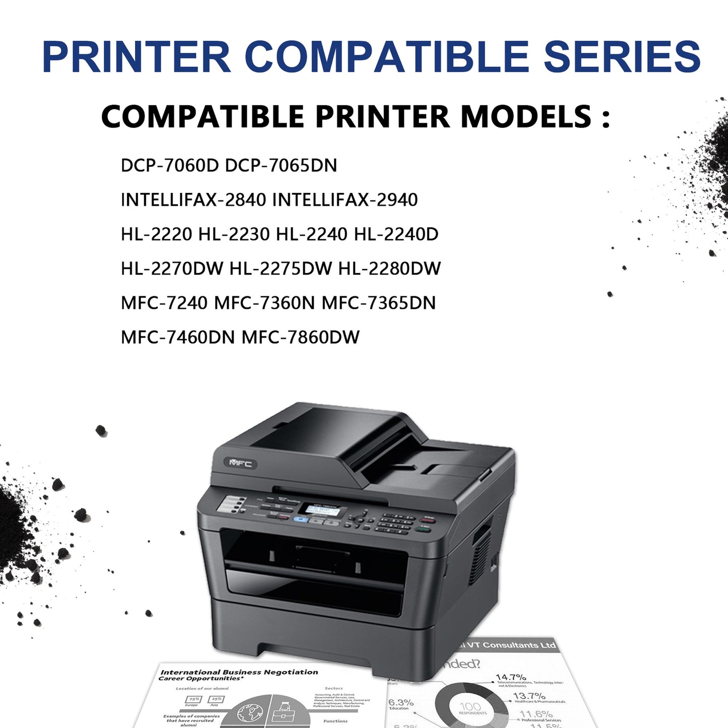 TN420 Toner Compatible for Brother TN420 Toner Cartridges HL-2275DW MFC-7240 Printer