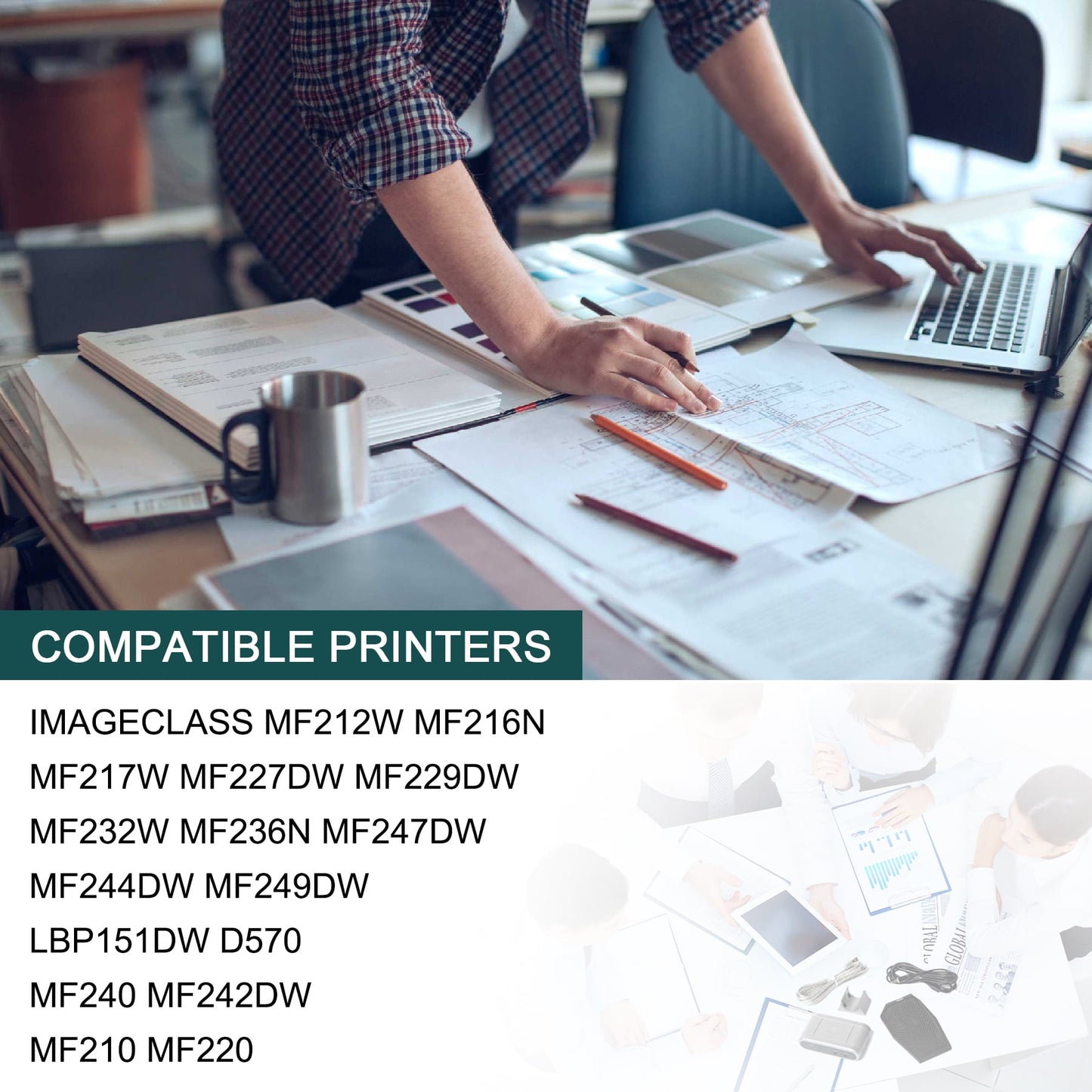 2 Pack C137 CRG137 CRG 137 Toner Cartridge Replacement for Canon 137 Toner ImageClass MF216n MF227dw MF229DW MF212W D570 Printer, Black