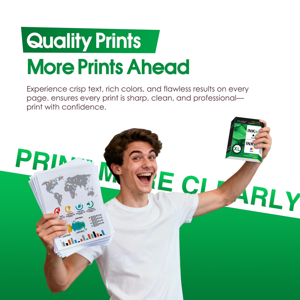 68 Ink Cartridges Compatible for HP 68 68e Ink Cartridge Work with Envy 6155e 6555e 6100e 6500e 6552e 6558e Printers (Black, Tri-Color)