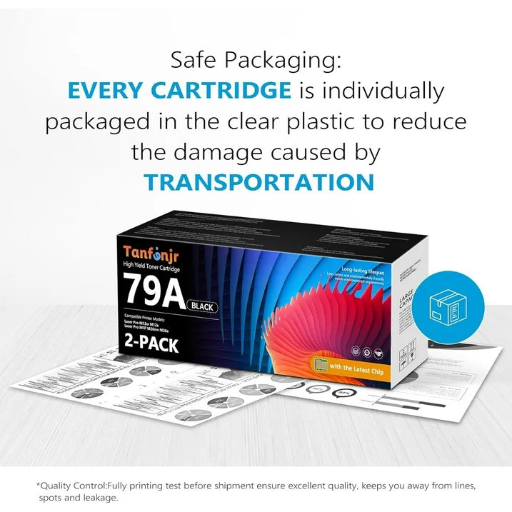 (with Chip) 79A CF279A Toner- 2 Pack 79A Toner Cartridge Compatible for HP 79A Pro M12 Series Pro MFP M26 Series Printer