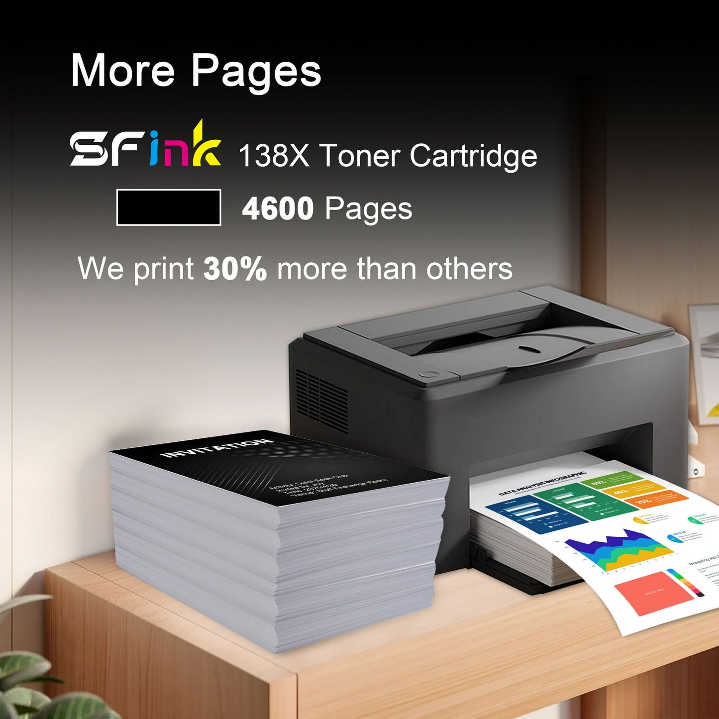 138X W1380X (with Chip) Compatible for 138X W1380X 138A W1380A Toner Cartridge for Laser Jet Pro 3001dw 3001fdw MFP 3101fdw Series Printer (1 Pack, Black)