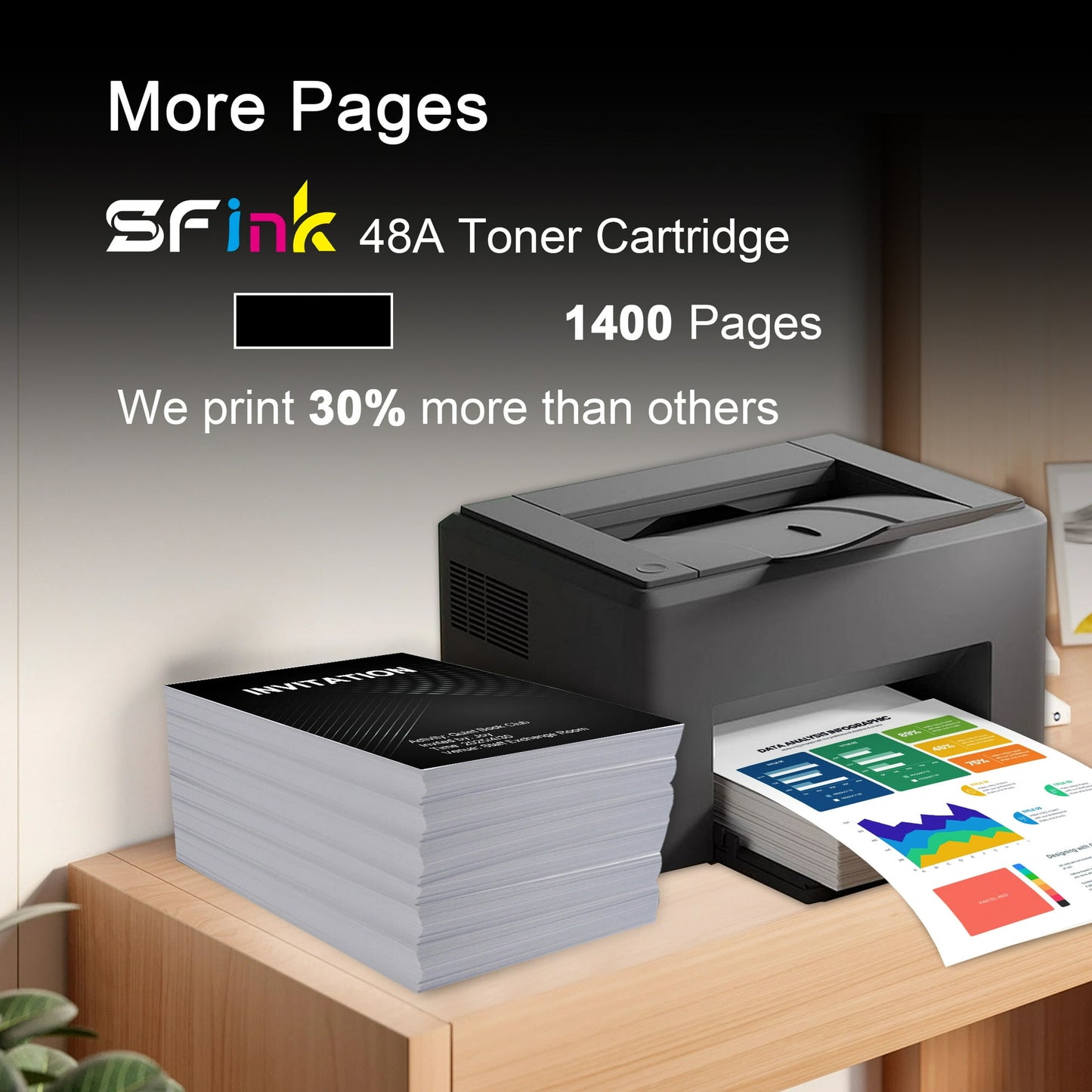 48A Black Toner Cartridges 2 Pack Compatible for HP 48A CF248A for Pro M29w M29a M30w M15w M15a M16w M16a M28w Printer