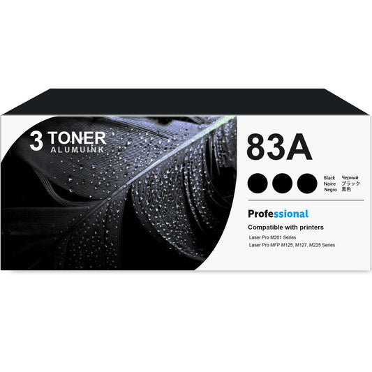 83A CF283A Toner Cartridge Black 3-Pack Compatible for HP 83A CF283A Toner Cartridges for Laser Pro M201, Laser Pro MFP M125, M127, M225 Series Printer