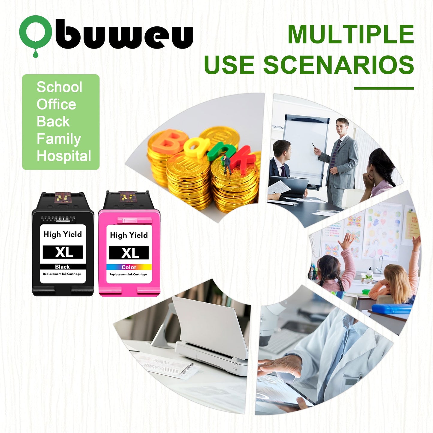 64XL Ink Cartridges Tri-Color Compatible for HP 64 Ink Cartridge for HP Envy Photo7858 7855 7120 7155 7158 7164 6255 6252 6232 Envy Inspire 7955e Tango X Printer (1-Pack)