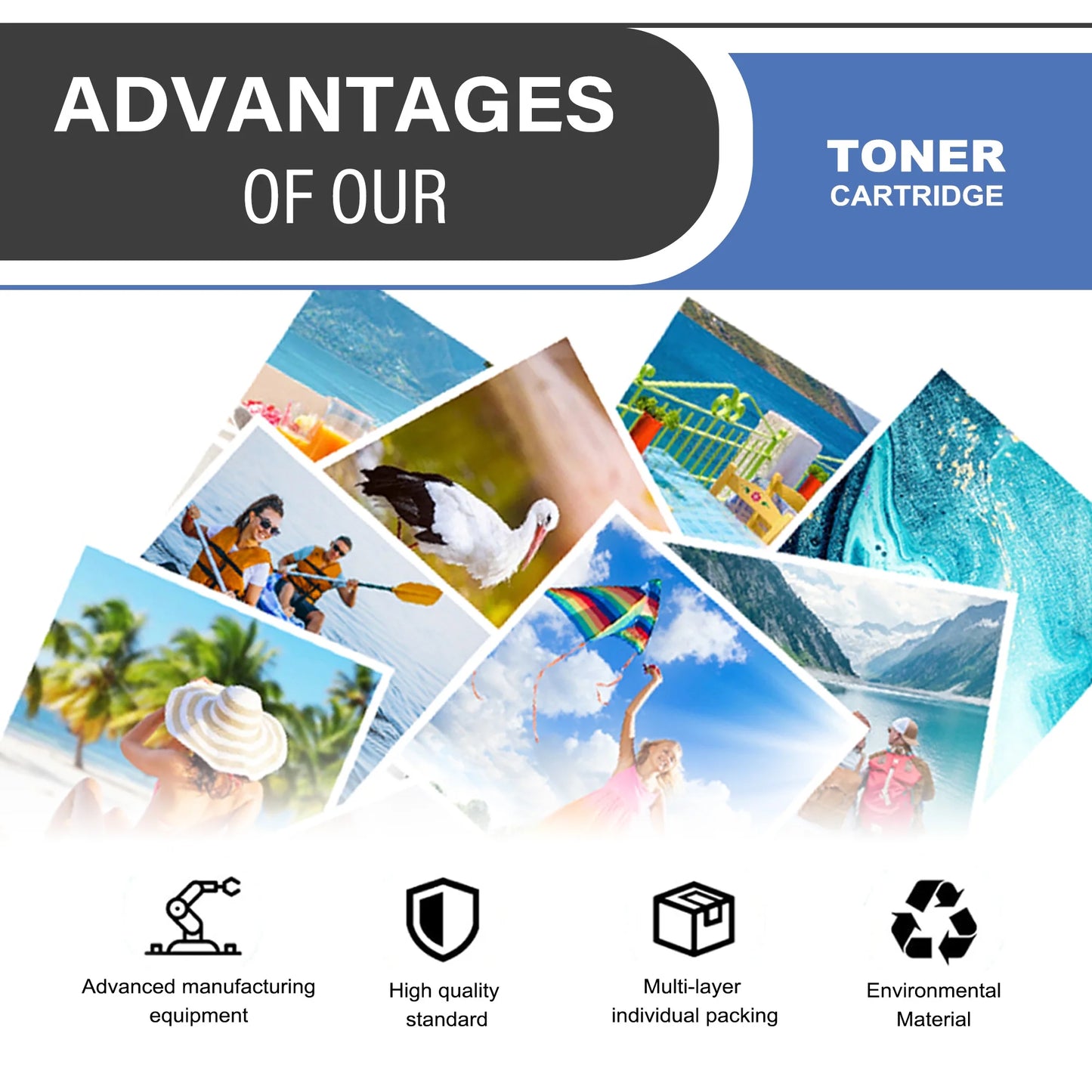 508A Toner Cartridge 4-Pack Compatible for 508A CF360A Toner Cartridges for Color Laser Enterprise M552, M553, Color Laser Enterprise MFP M577 Series Printer (Black,Cyan, Magenta,Yellow)