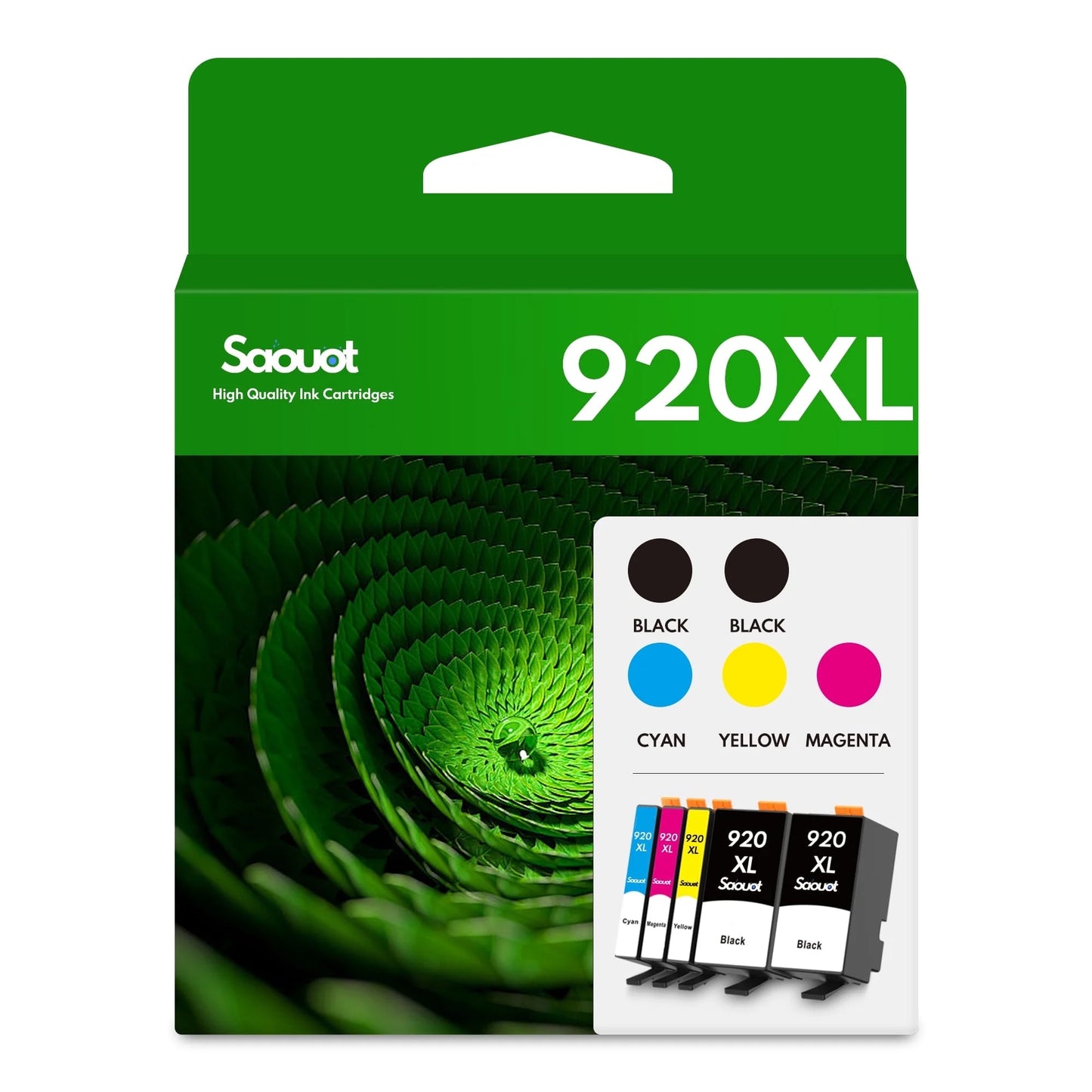 920XL Ink Cartridge Compatible for HP 920 Ink Cartridges for HP OfficeJet 7500 E709 Printer (5 Pack)