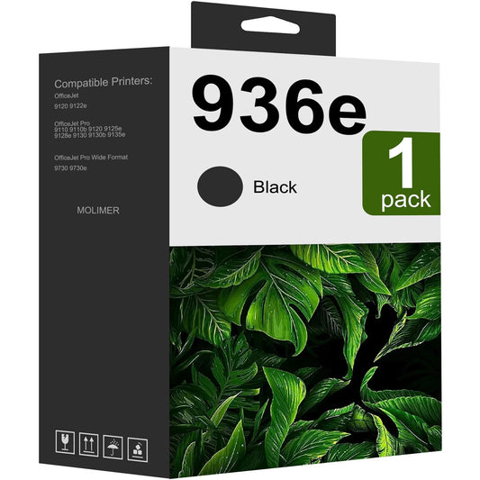 936e Ink Compatible for 936e Ink Cartridge for OfficeJet Pro 9125e 9128e Printer (Black ）