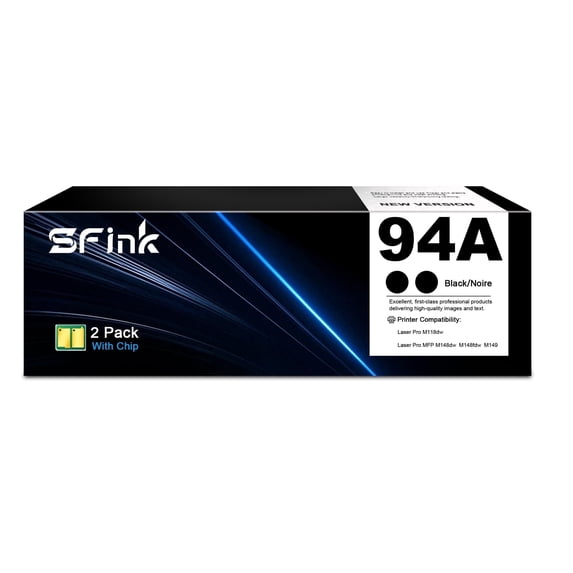 94A （2-Pack Black） Toner Cartridge High Yield Compatible for HP94A CF294A Toner Cartridges for LaserJet Pro M118dw MFP M148dw M148fdw M149 Printers