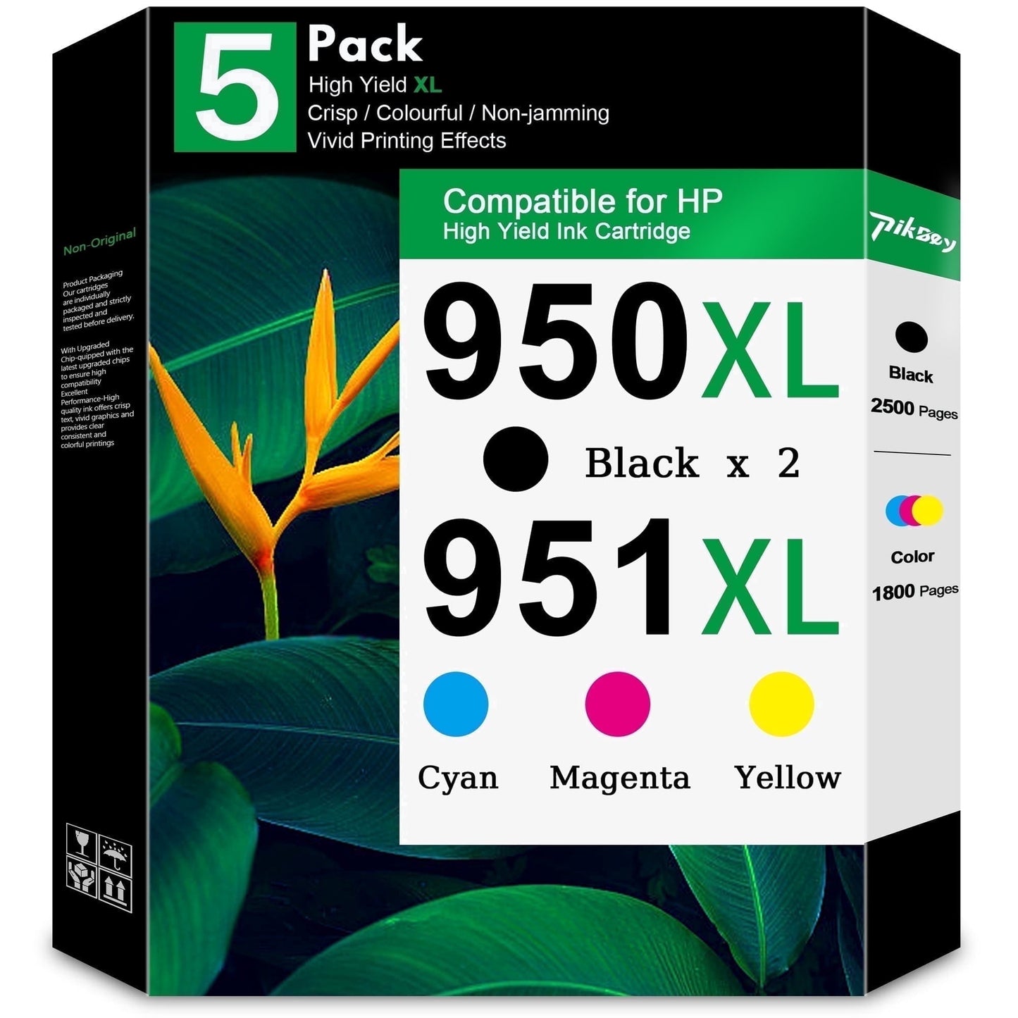 950XL 951XL Ink Cartridges Combo (5 Packs) - Compatible for HP950 951 XL Ink Cartridge for OfficeJet Pro 8600 8610 8630 8660 76DW 251DW Printers