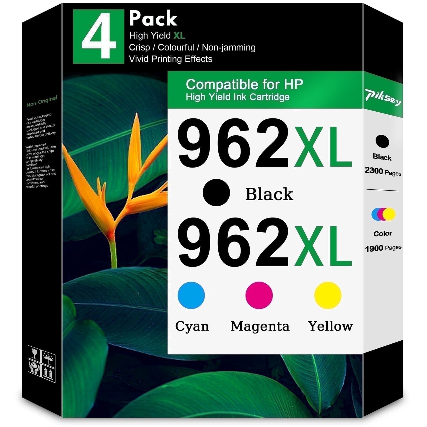 962 XL 962XL Ink Cartridges Combo Pack (4 Pack) - Compatible for HP 962 Ink Cartridges, Works with 962XL Cartridge Printers