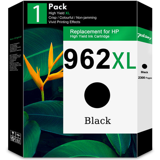 962XL Ink Cartridges 1 Pack Black Compatible for HP 962 Ink Cartridge for OfficeJet Pro 9015 9025 9020 9010 9018 9012 9026 9019 9014 9027 Printers