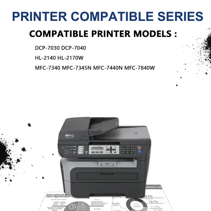 TN360 Toner for Brother TN360 TN330 Toner Cartridge Printer DCP-70302 HL-2140 MFC-7345N 2 Pack