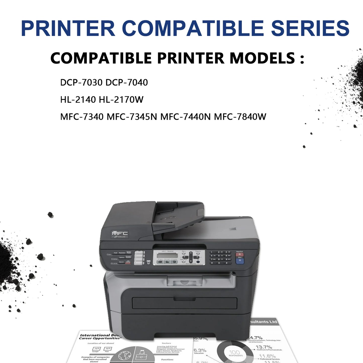 TN330 Toner for Brother TN330 Toner Cartridge High Yield Printer 2 Pack