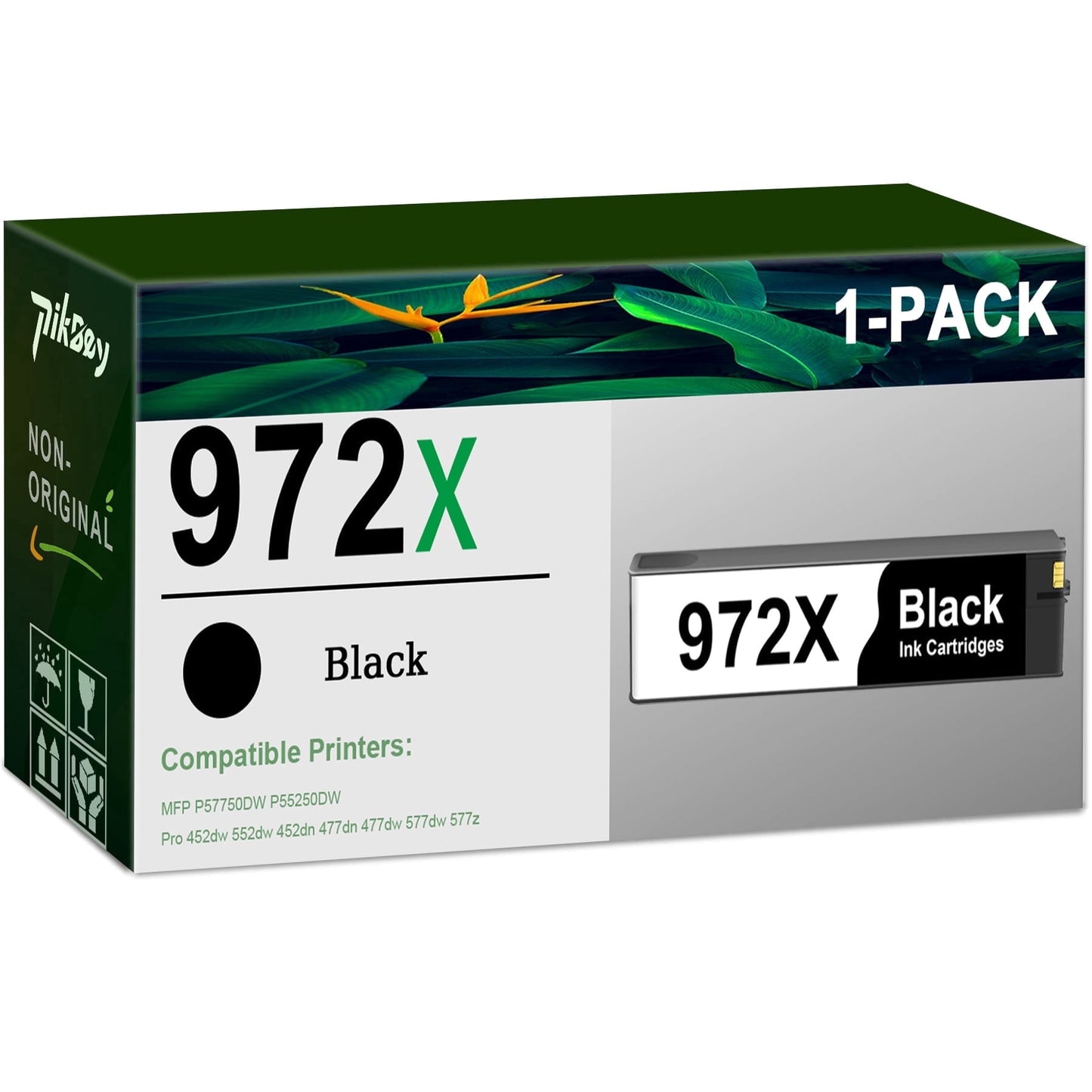 972X Ink Cartridges 1-Pack Black Compatible for HP972 Ink Cartridge for Pagewide Pro 477dw 577dw 477dn 452dn 552dn 552dw P55250dw Printers