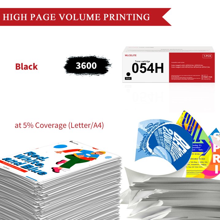 054H CRG-054H Toner Replacement for Canon 054H Toner Cartridge for LBP622Cdw MF644cdw MF641Cdw Printer (Black)