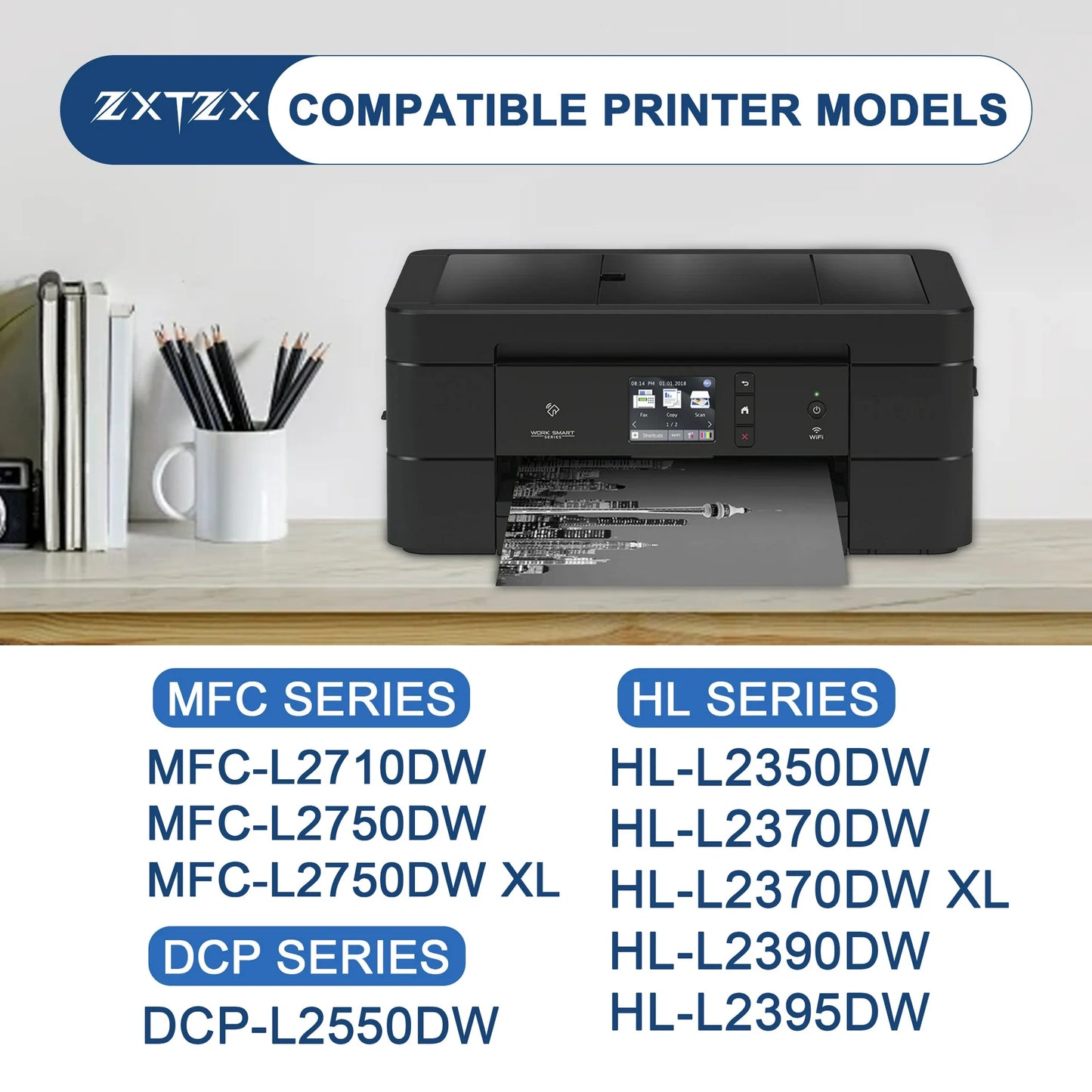 TN760 Toner TN730/760 Toner Cartridge Compatible for Brother TN760 TN730 Toner MFC-L2710DW L2750DW Printer TN760/730 (1-Pack)