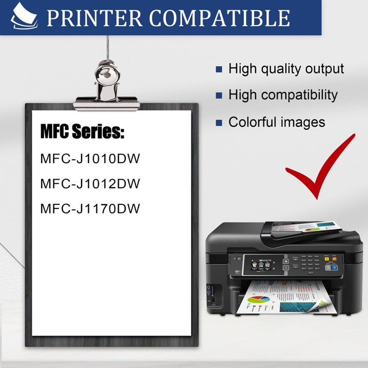 LC401XL Ink Cartridges for Brother Printer High Yield Replacement for Brother LC401XL Ink Cartridges (5 Pack，2*Black 1*Cyan 1*Magenta 1*Yellow)