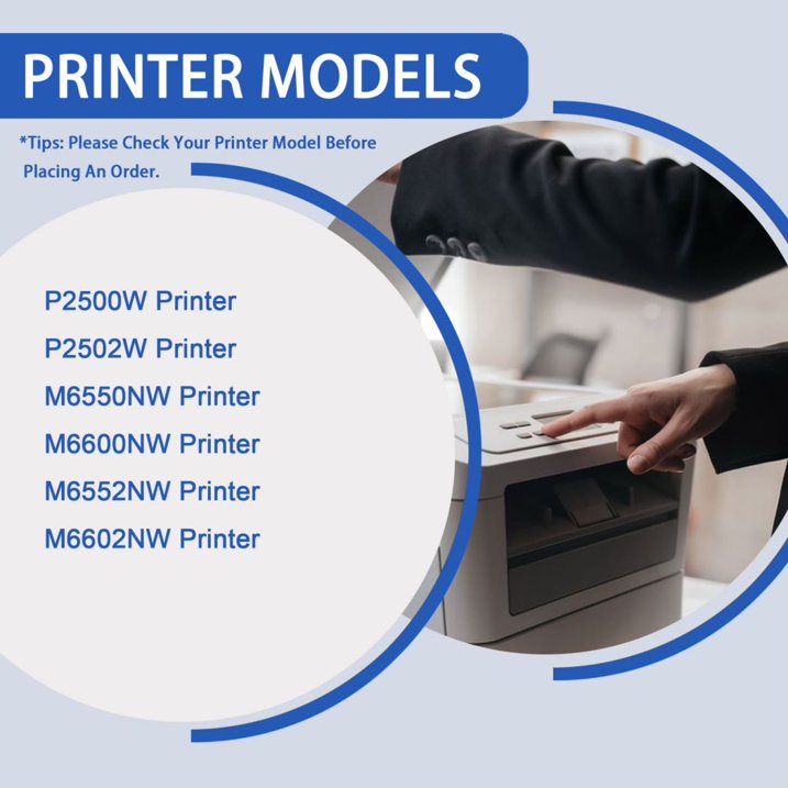 PB210 Toner Cartridge PB-210 Replacement for Pantum P2500W P2502W M6550NW M6600NW M6552NW, 2 Black