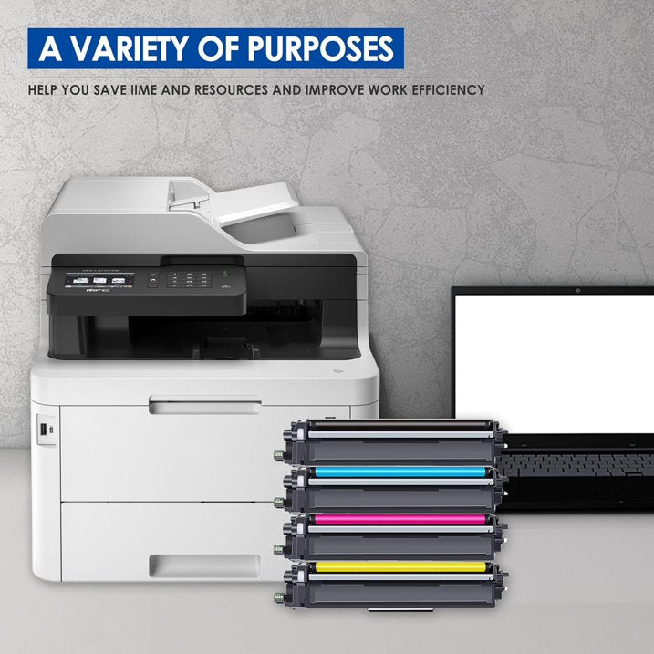 TN-223 TN223 Toner Cartridge Black Cyan Magenta Yellow 4 Pack Compatible for Brother TN223 Toner