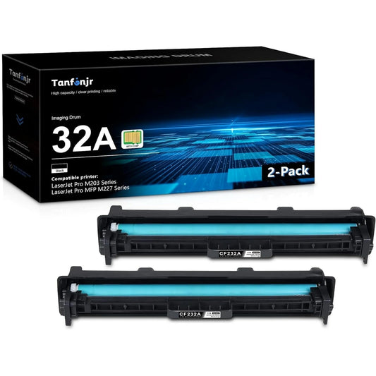 CF232A 32A Imaging Drum Black 2-Pack | 32A CF232A Imaging Drum compatible for HP CF232A Drum Unit with Pro M203 Series Pro MFP M227fdw M227fdn Series Printer (No Toner Included)