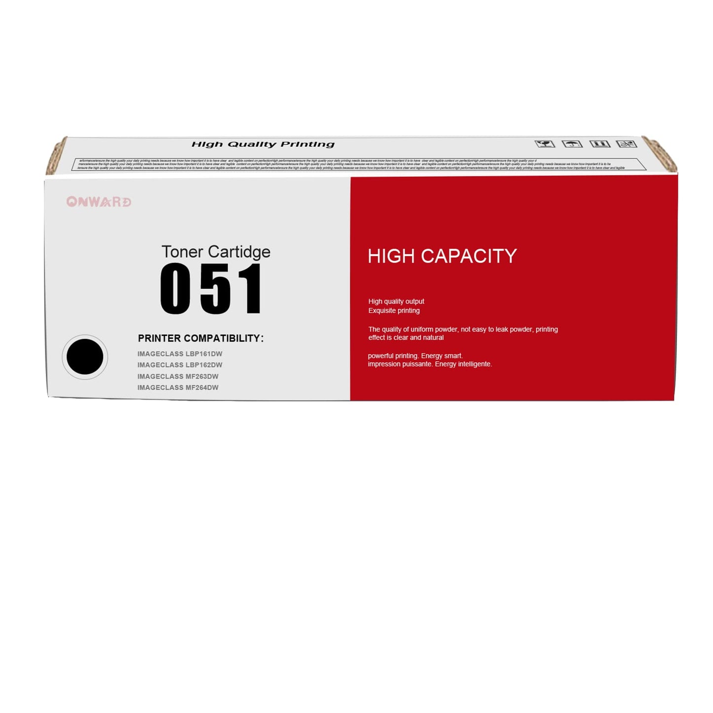 CRG-051 051 Toner Cartridge Black 1 Pack Replacement for Canon i-SENSYS MF260/LBP260 MF264dw Series Printers