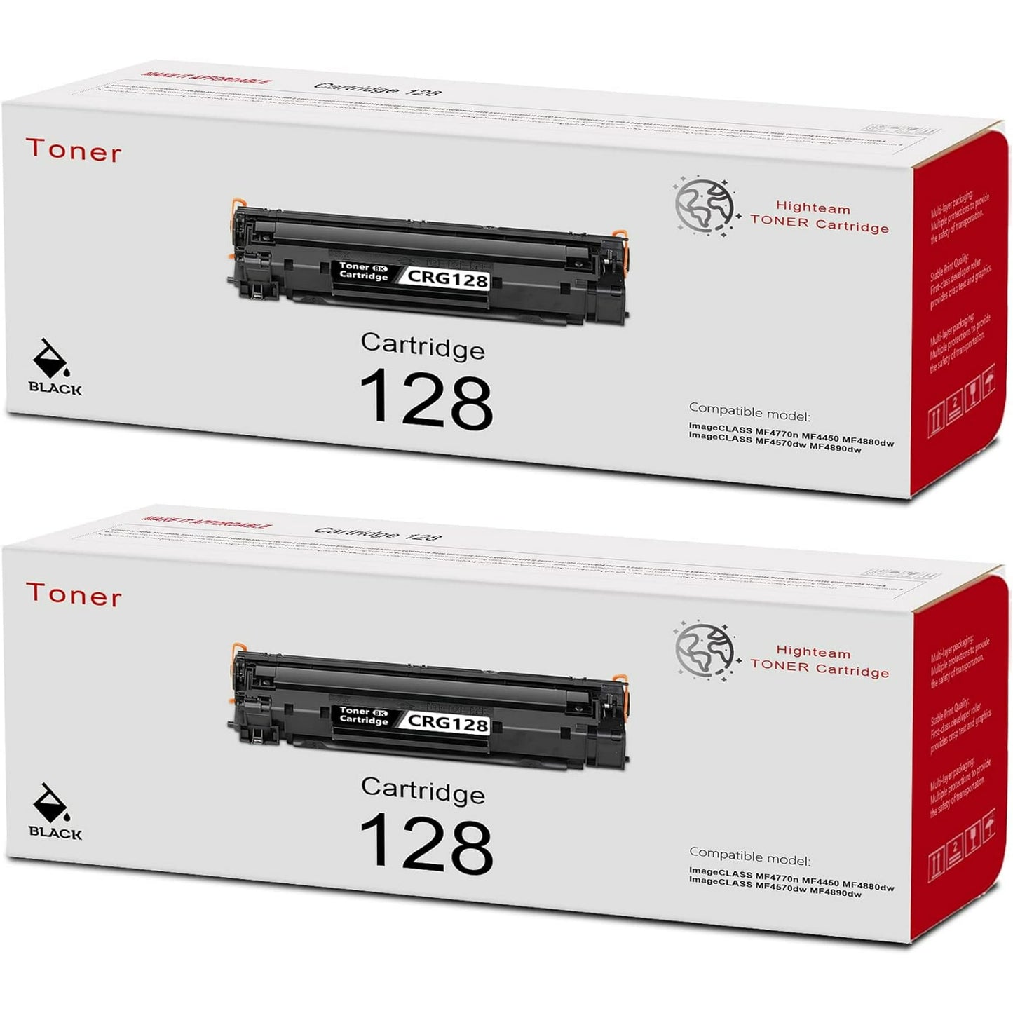 Cartridge 128 CRG128 Toner Cartridge 128 Toner Black Replacement for Canon CRG-128 ImageCLASS MF4770n MF4450 MF4880dw MF4570dw MF4890dw Printer Toner 2-Pack 3500B001