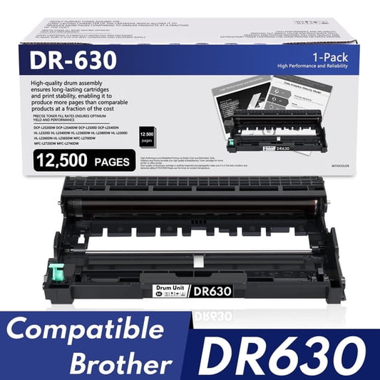DR 630 DR-630 DR630 Drum Unit Compatible for Brother DR 630 DR 630 DR-630 Black Compatible with Brother HL-L2320D MFC-L2700DW MFC-L2720DW Printer (Toner Not Included)