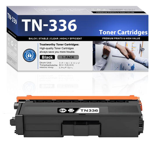 TN336 Toner Cartridges ZXTZX Compatibles for Brother TN336 Toner HL-L8350CDW MFC-9460CDN Series Printers 1 Pack Black
