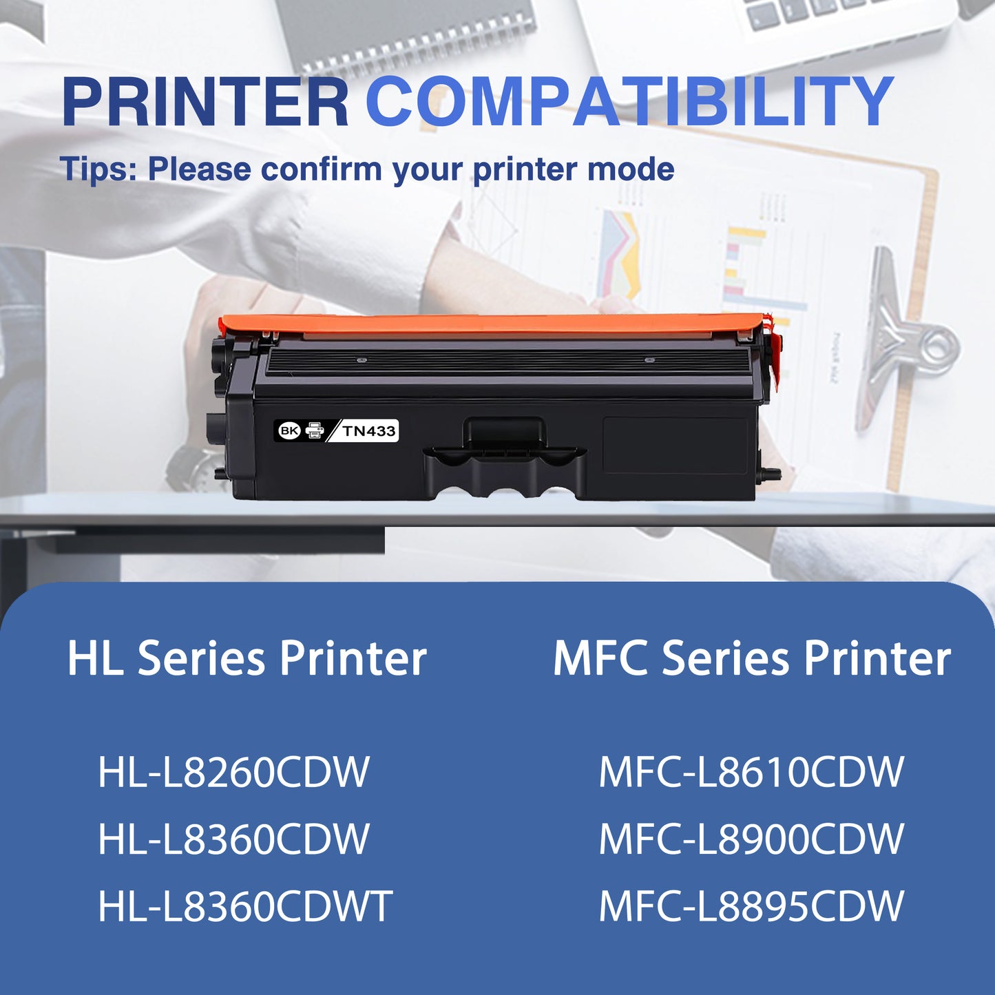TN433 4 Pack Toner Cartridges ZXTZX Compatibles for Brother TN433 Toner HL-L8360CDW MFC-L8610CDW Series Printers (Black Cyan Magenta Yellow)
