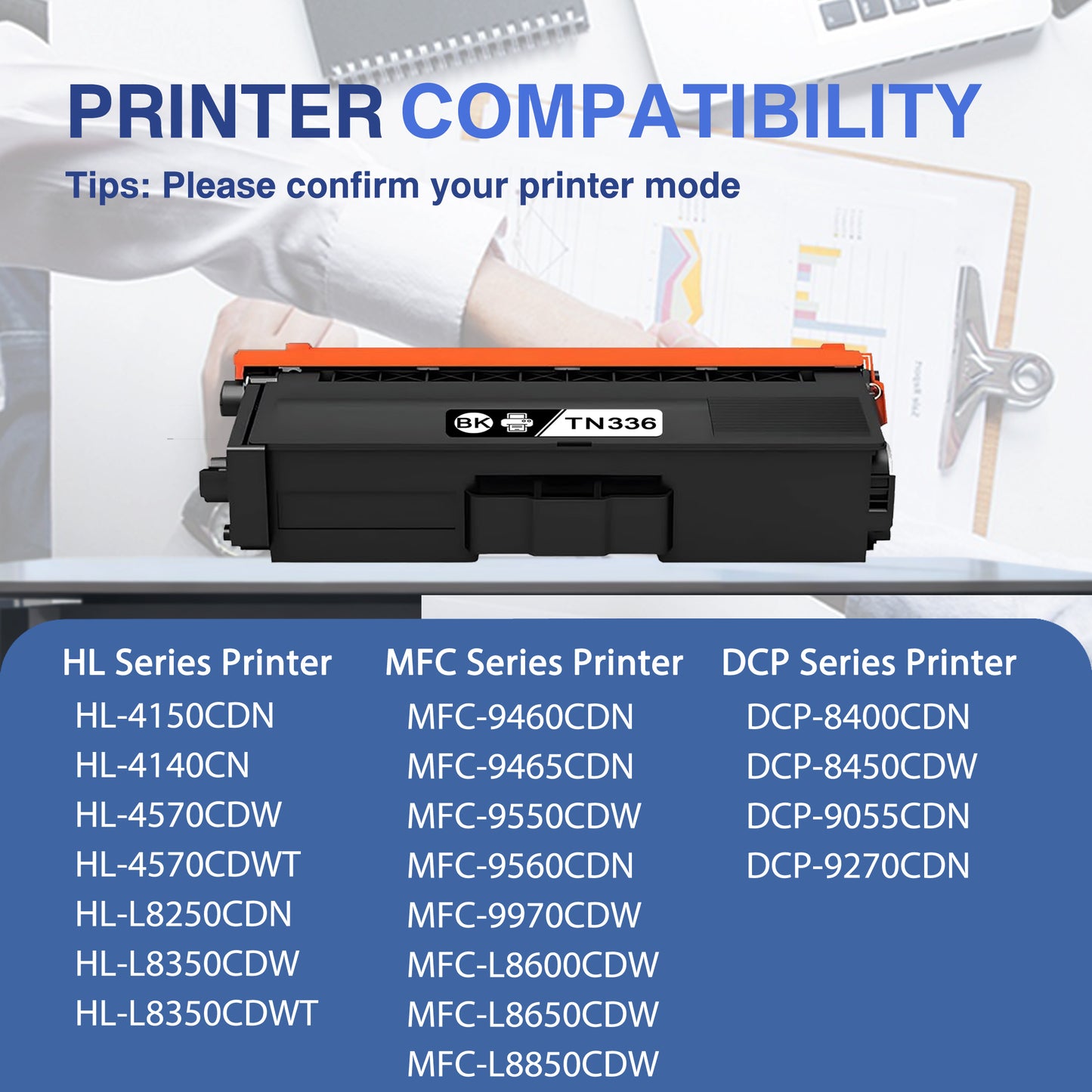 TN336 Toner Cartridges ZXTZX Compatibles for Brother TN336 Toner HL-4140CN MFC-9560CDN  Series Printers 5 Pack (Black Cyan Magenta Yellow)