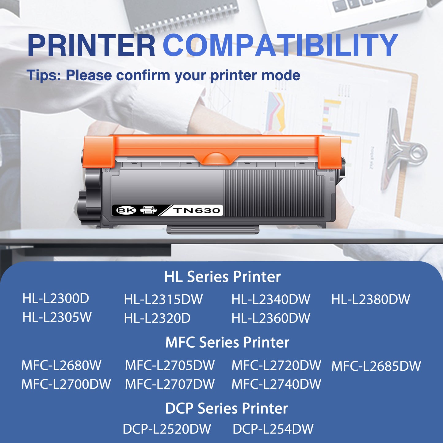 TN630 Toner Cartridge ZXTZX Compatibles for Brother TN-630 Compatibles for HL-L2360DW MFC-L2685DW Series Printers 4 Pack Black