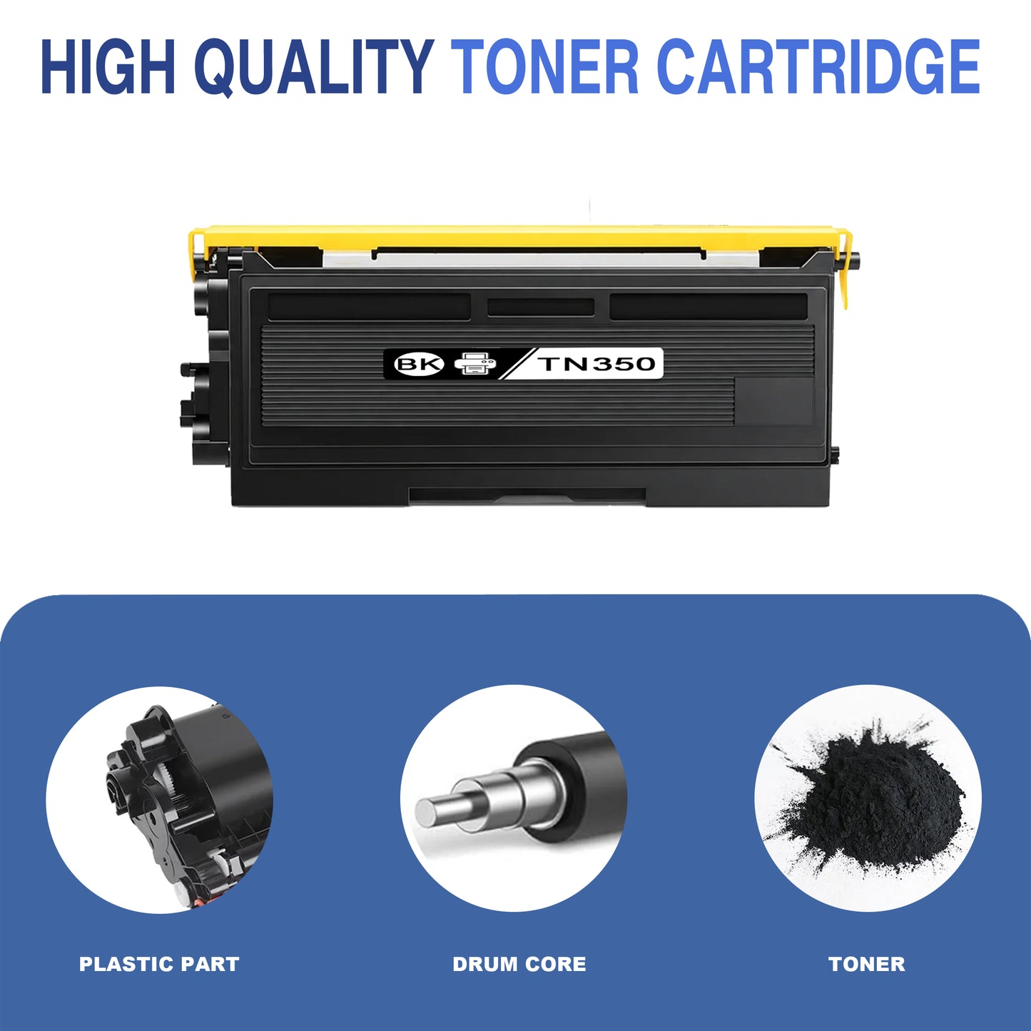 TN350 Toner Cartridge ZXTZX Compatibles for Brother TN350 Compatibles for HL-2070N MFC-7820N Series Printers 4 Pack Black