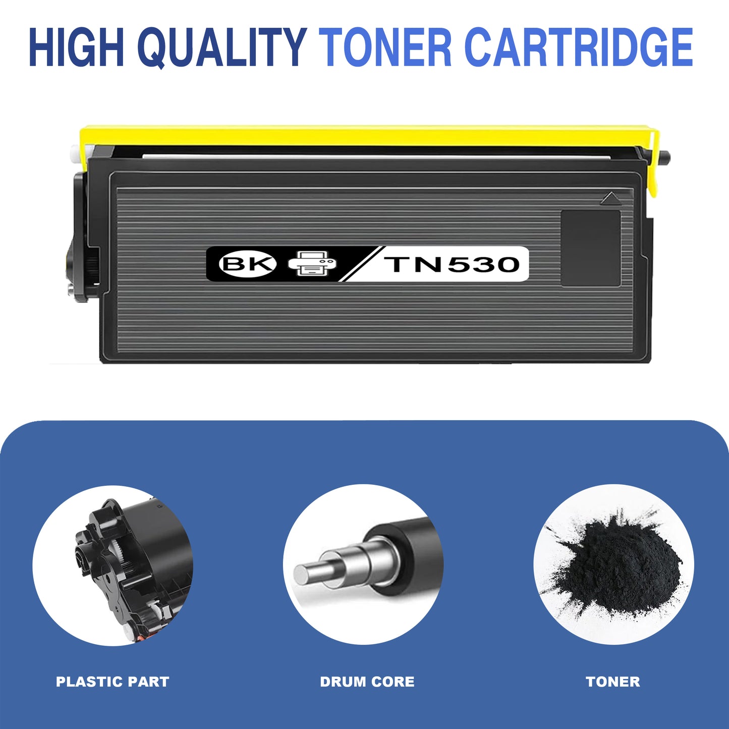 TN530 Toner Cartridge ZXTZX Compatibles for Brother TN530 Compatibles for HL-5170DN MFC-8840DN Series Printers 1 Pack Black