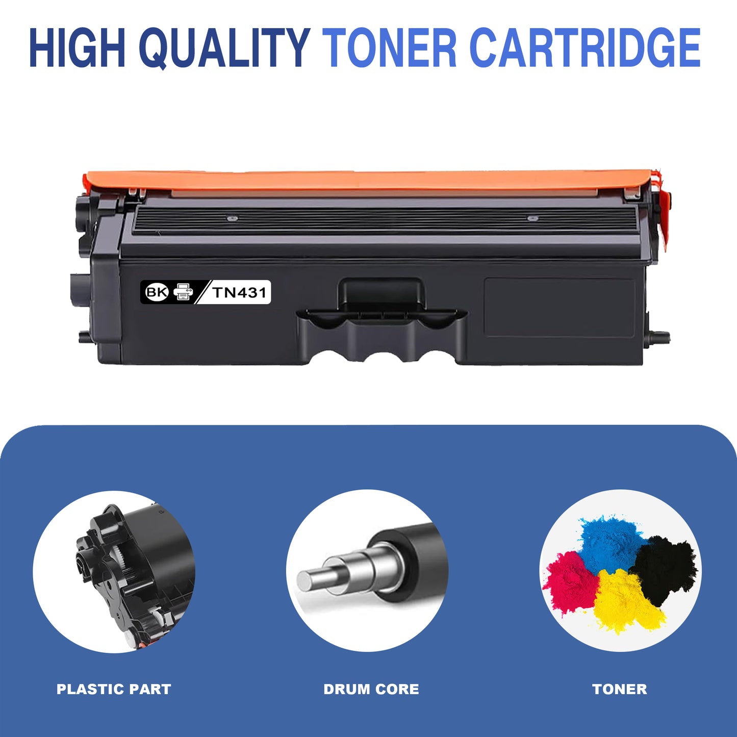 TN431 Toner Cartridges 6 Pack ZXTZX Compatibles for Brother TN431 Toner HL-L8260CDW MFC-L8610CDW Series Printers (Cyan Magenta Yellow)