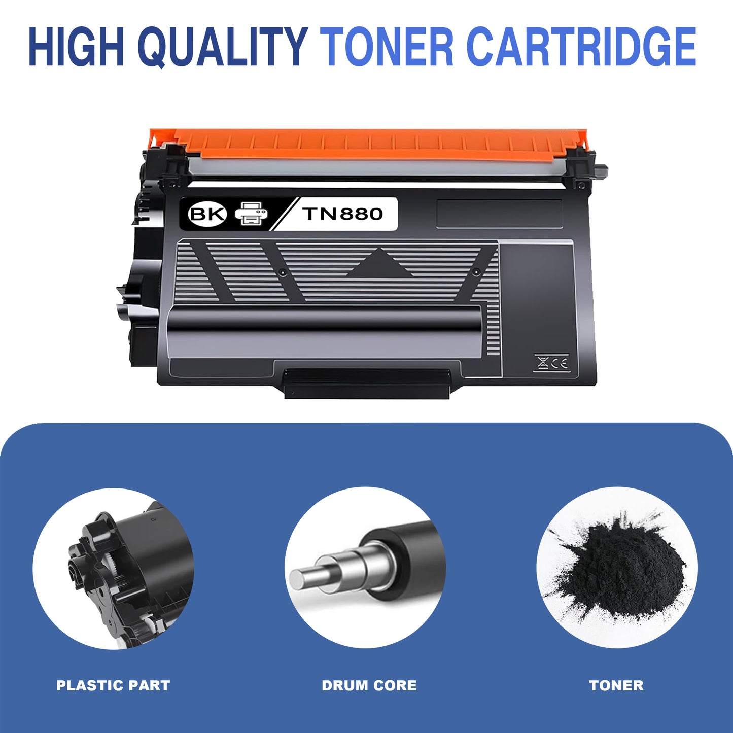 TN880 Toner Cartridge ZXTZX Compatibles for Brother TN-880 Compatibles for HL-L6400DWT MFC-L6700DW Series Printers 2 Pack Black