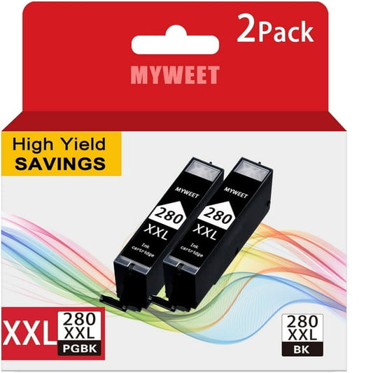 PGI-280XXL Ink Cartridge 2 PGBK Value Pack Compatible with Canon 280 280xxl Ink Cartridge work for Canon TR8620a TR8620 TS9520 TS9521C TR8520 TS8220 Printers