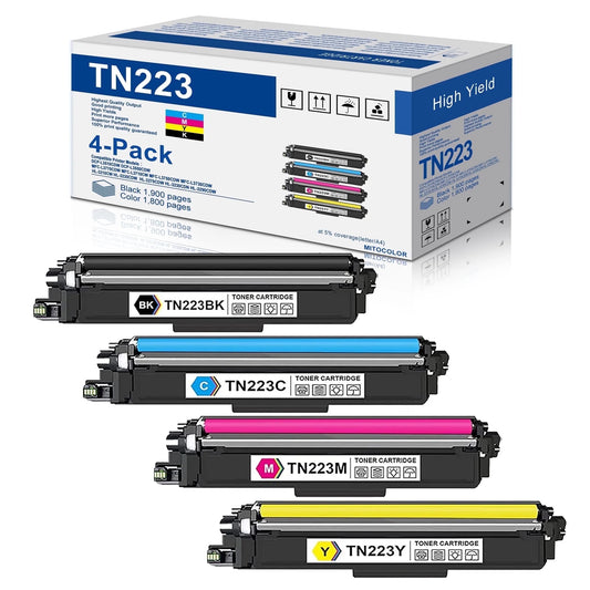 TN223 Toner Cartridge 4-Pack Replacement for Brother TN 223 Toner for HL-L3270CDW L3210CW Printer