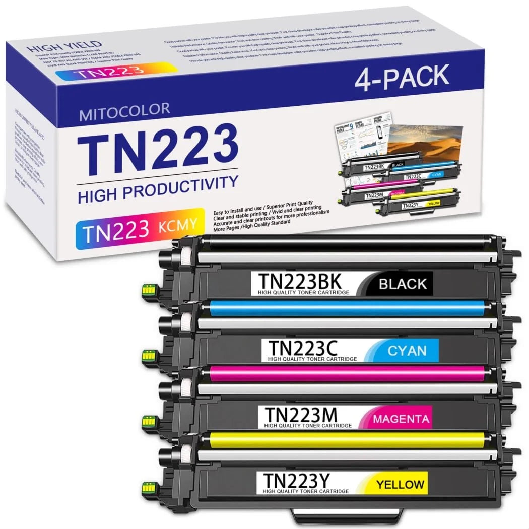 TN223 Toner Cartridge Replacement for Brother TN-223 Toner for MFC-L3770CDW Printer (4 Pack)