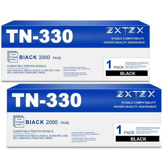 TN330 Toner for Brother TN330 Toner Cartridge High Yield Printer 2 Pack