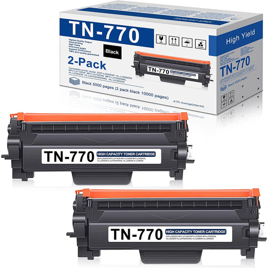 TN770 Toner Cartridge Replacement for Brother TN-770 Toner Compatible for MFC-L2750DW Printer.
