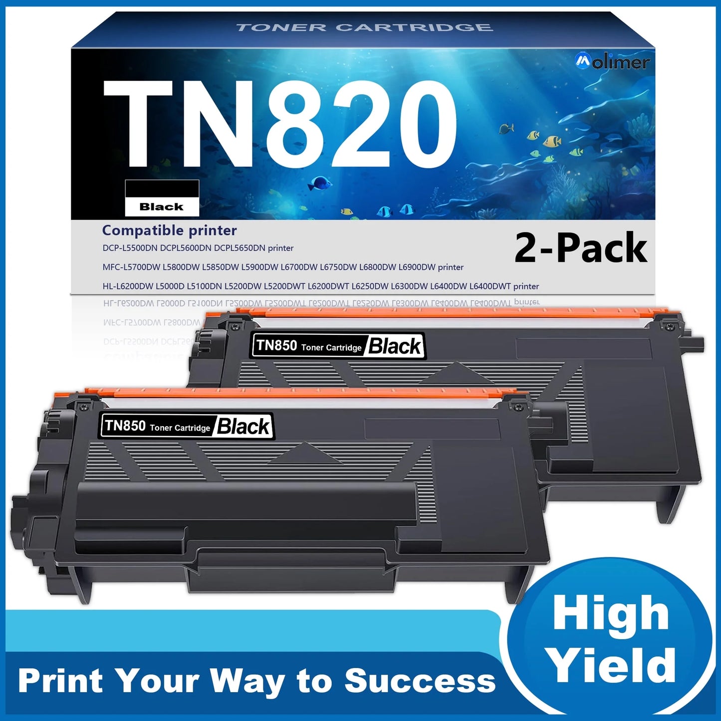 TN820 Toner Cartridge Replacement for Brother TN820 Toner Cartridge for DCP-L5650DN Printer