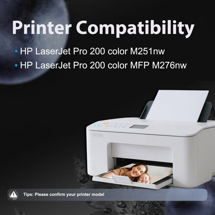 131A Toner Cartridge for Compatible HP 131A Toner Cartridges HP LaserJet Pro 200 color M251nw MFP M276nw Printer (4-Pack)
