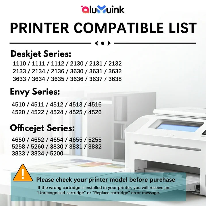 63XL 63 Ink Cartridges Compatible for HP 63XL Ink Cartridge 5255 4512 Printer Ink 2-Pack