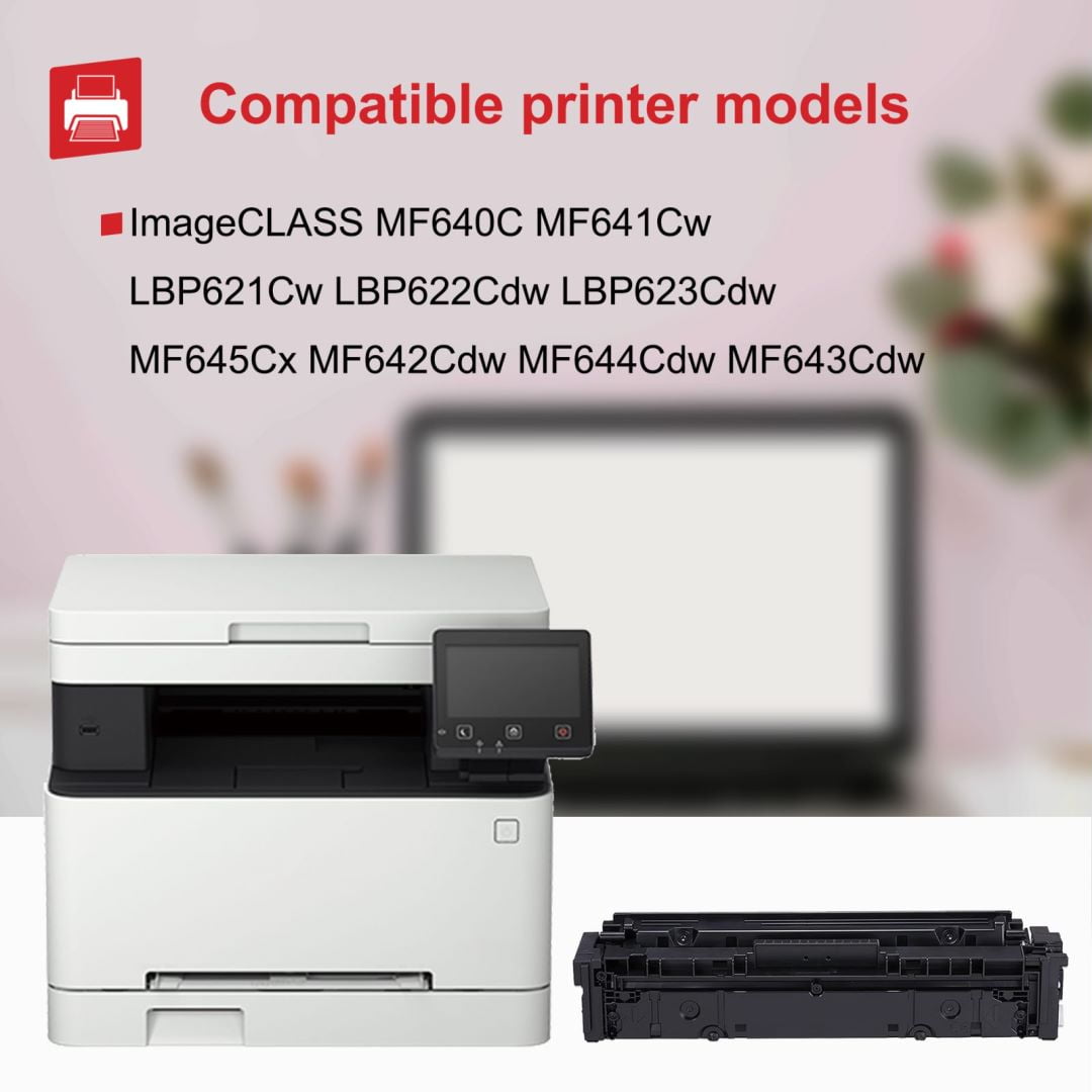 054 Toner Cartridge Replacement for Canon 054 ImageCLASS MF641Cdw MF642Cdw MF644Cdw LBP622Cdw Printer - 4 Pack BK/C/M/Y