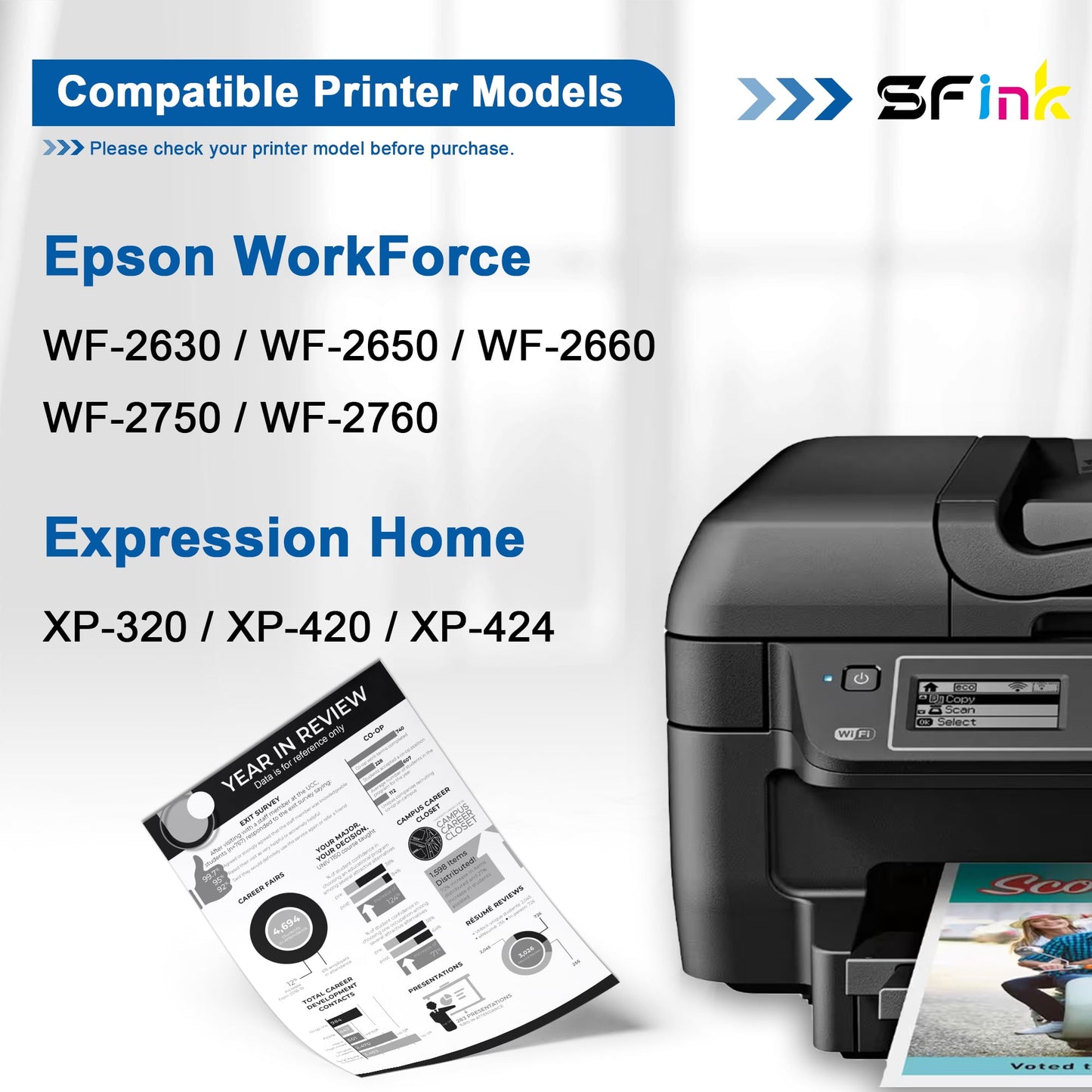 220XL 220 T220XL Ink Cartridge Compatible for Epson 220 XL T220XL Ink Cartridges for Expression XP-320 XP-420 Workforce WF-2760 WF-2750 WF-2630 WF-2650 WF-2660 (Black 1-Pack)