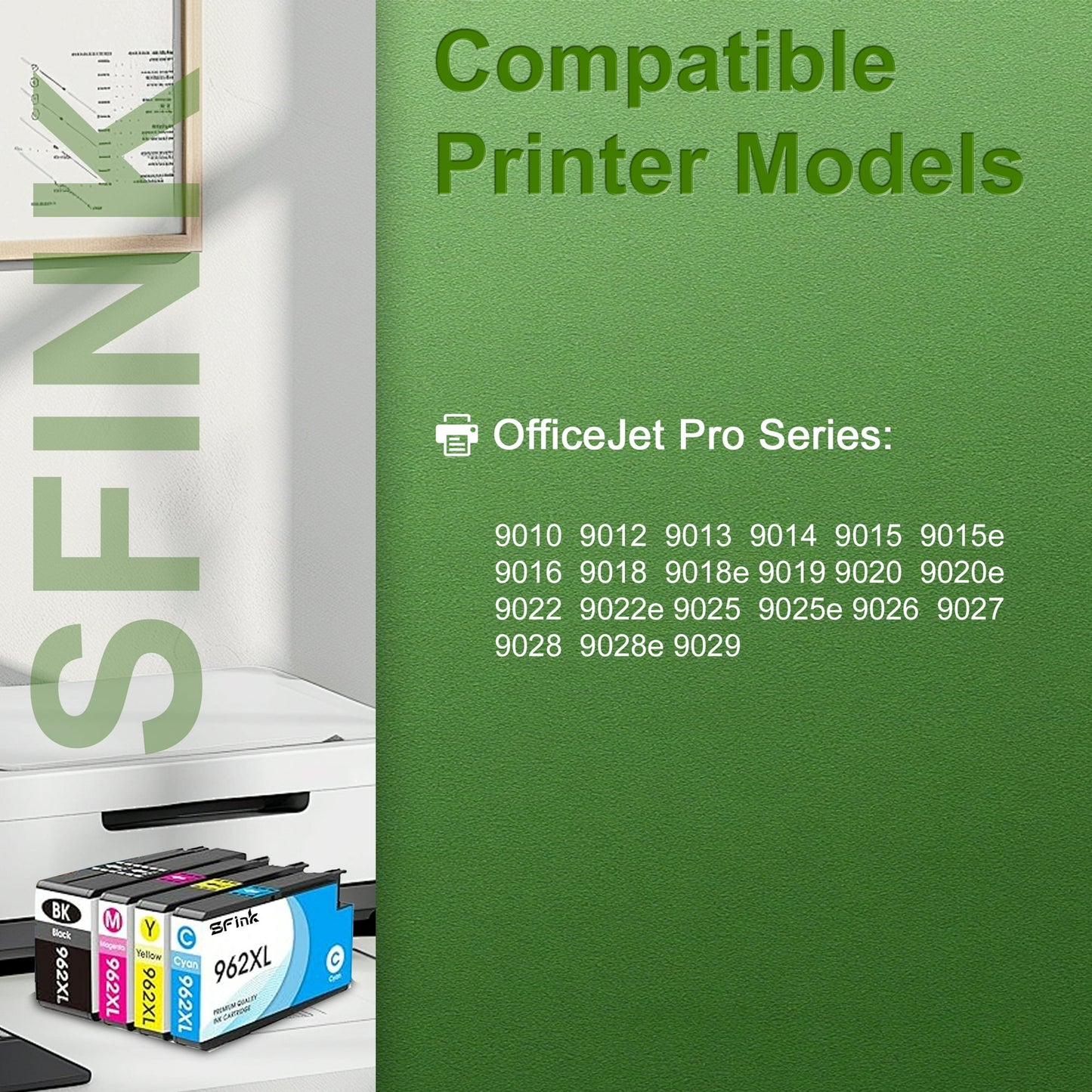 962XL Ink Cartridges Combo Pack Compatible for HP962XL 4 Pack Ink Cartridges for 962 XL Ink Cartridges Printer