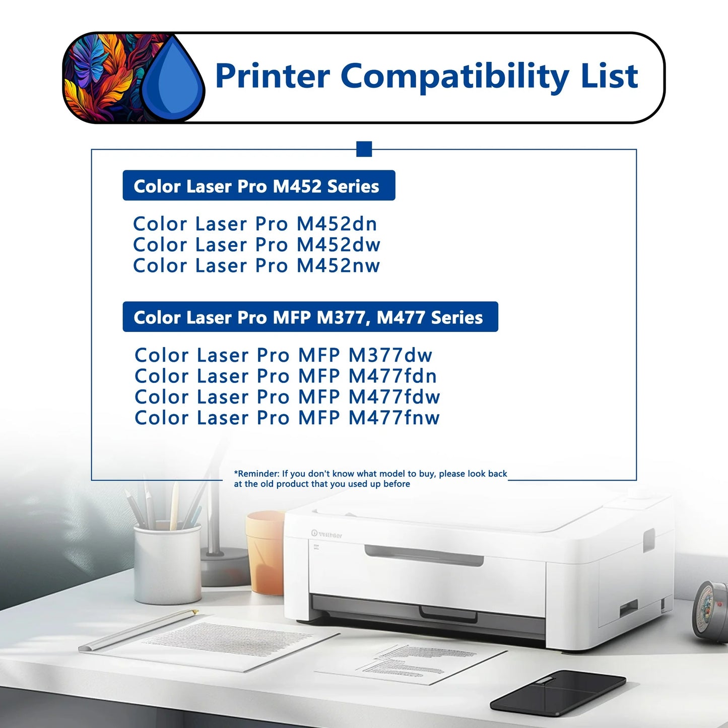 410X Toner Cartridge 2 Pack Compatible for HP 410X CF410X Black Toner Cartridges for Color Laser Pro M452 Series, Color Laser Pro MFP M377, M477 Series Printers
