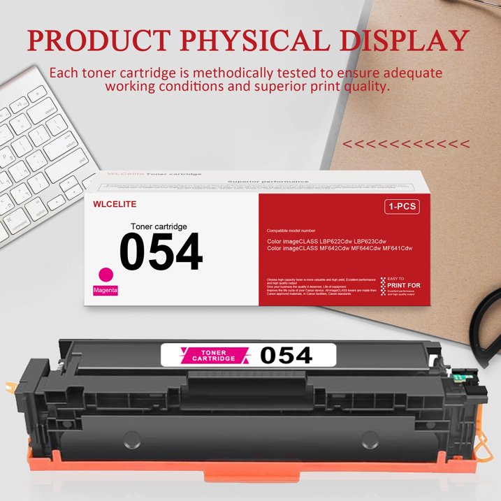 054 CRG-054 Toner Cartridge Replacement for Canon 054 Toner Cartridge Magenta for LBP623Cdw MF642Cdw MF641Cdw Printer
