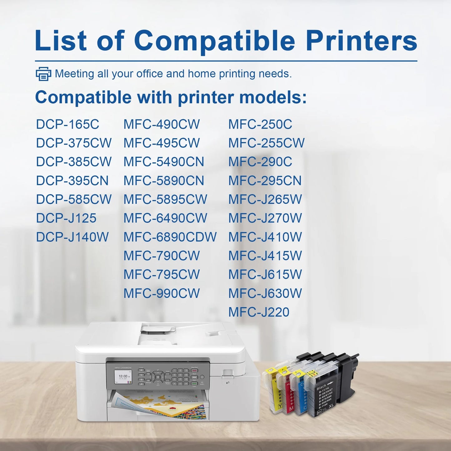 LC61 Ink cartridges Replacement for Brother LC 61 ink Compatible for MFC-795CW MFC-990CW Printer